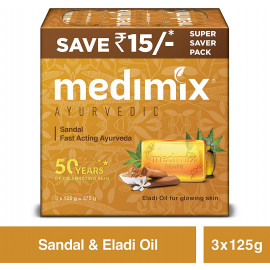 Medimix Sandal Soap (125*3Gm) 1 Pack